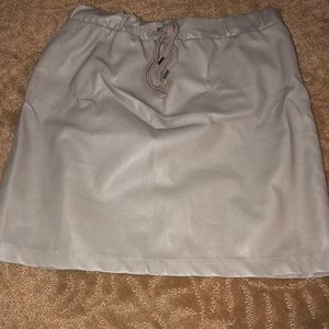 Gray faux leather skirt